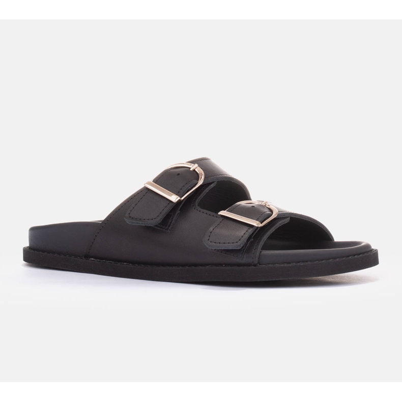 Marco Shoes Csatos papucs fekete 1