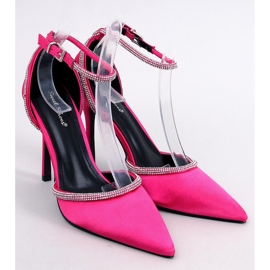 Magas sarkú pumpák cirkóniával Conway Fuchsia rózsaszín 1