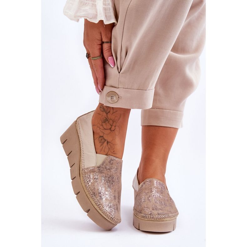 Wedge Wedge Sneakers Maciejka 5814A-10 Bézs 1