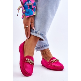 Női bebújós velúr cipők Fuchsia Sorento rózsaszín 2