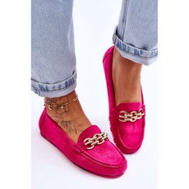 Női bebújós velúr cipők Fuchsia Sorento rózsaszín 4
