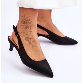 Low Peep Toe Pumps Black Lia fekete 2