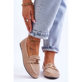 Carly Világos Bézs Klasszikus Slip On Loafers 1