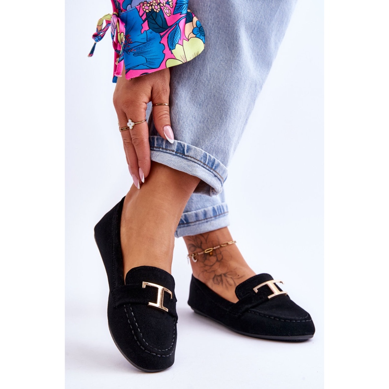 Fekete Carly Classic Slip On Loafers 2
