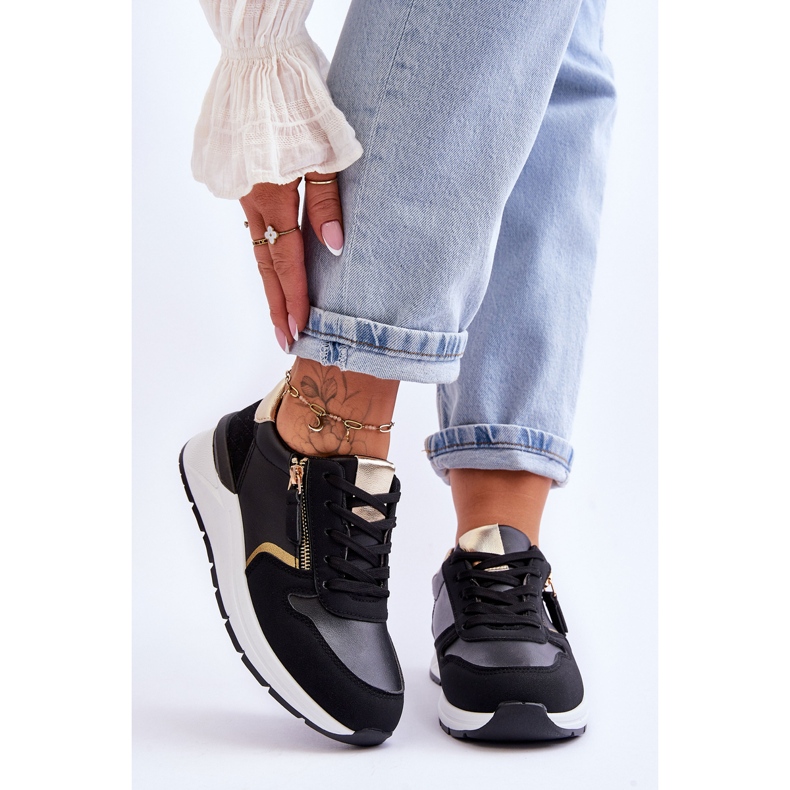 PG1 Női sportcipő fekete Larisa cipzárral 1