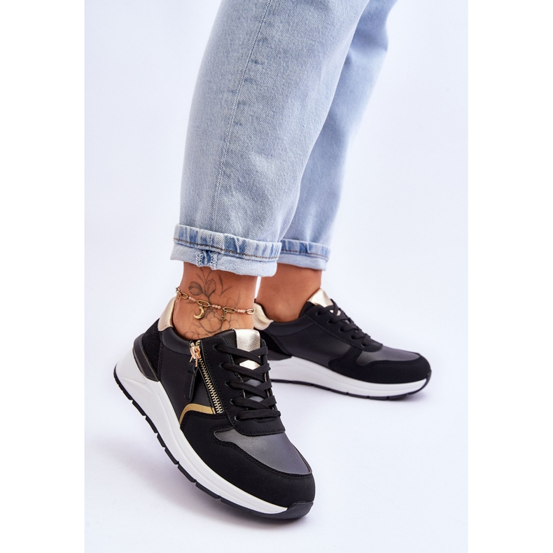 PG1 Női sportcipő fekete Larisa cipzárral 2