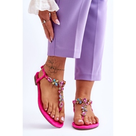 FB2 Rózsaszín velúr papucs Stones frency-vel 1