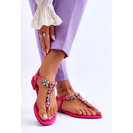 FB2 Rózsaszín velúr papucs Stones frency-vel 2