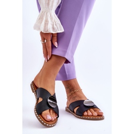 Vinceza Női fekete Kenley lapos sarkú cipő 2