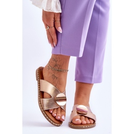 Vinceza Női Golden Kenley lapos sarkú cipő aranysárga 1