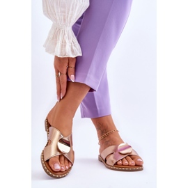 Vinceza Női Golden Kenley lapos sarkú cipő aranysárga 2