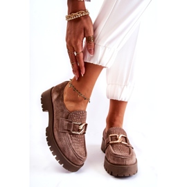 Lemar Női velúr világosbarna cipő díszes 3