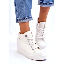 Hidden Wedge High Sneakers Big Star LL274035 fehér 2
