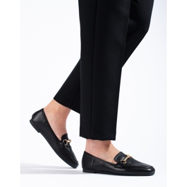 Shelovet fekete mokaszinok ökológiai bőrből 2