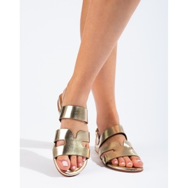 Shelovet arany lapos szandál aranysárga 2