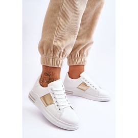 Klasszikus fehér és arany Follow Me sportcipők 2