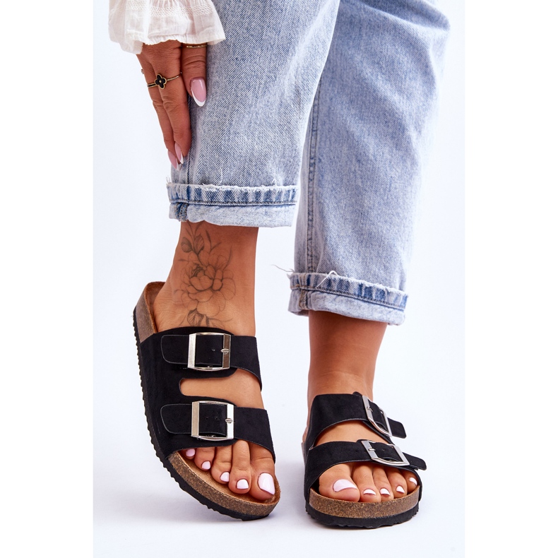 FB1 Női bebújós szandál fekete Destino 1