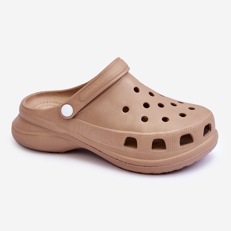 PG2 Hab Crocs Szandál Egy Vasos Talp Bézs Katniss 1