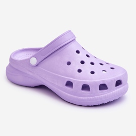 PG2 Crocs habos öszvérek vaskos talppal, lila Katniss ibolya 1