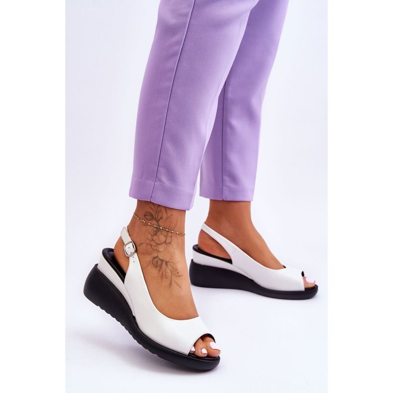 Női ékszandál Sergio Leone SK853 fehér 2