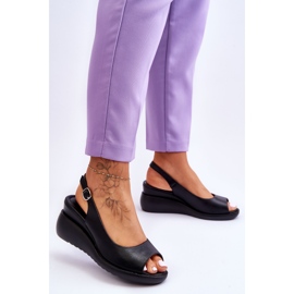 Női ékszandál Sergio Leone SK853 fekete 2