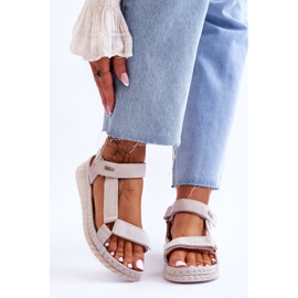 Velcro tépőzáras szandál Big Star LL276014 bézs 1