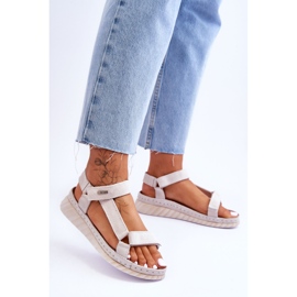 Velcro tépőzáras szandál Big Star LL276014 bézs 2