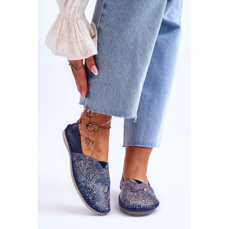 Női bőr balerina Maciejka 01930-103 sötétkék 1 Női bőr balerina Maciejka 01930-103 sötétkék 1