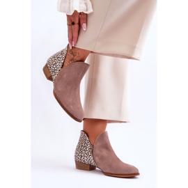 Maciejka foltos bőrcsizma 04091-55 Sötétbézs 2