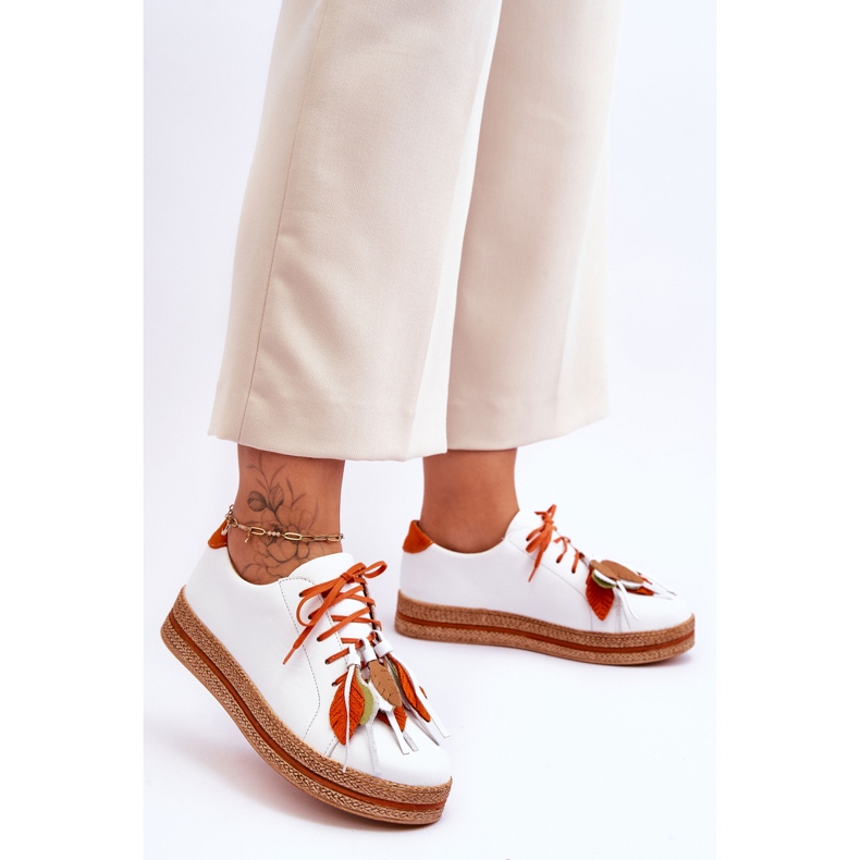 Bőr Cipő Maciejka 04550-11 Fehér 2