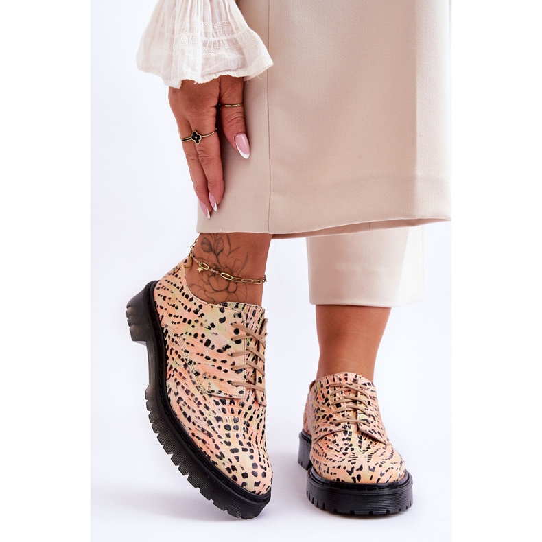 Női Oxford bőrcipő Maciejka 04087-18 narancs-fekete narancssárga 1