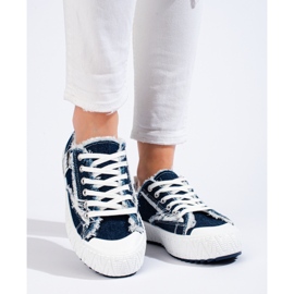 Shelovet sötétkék platform tornacipő 1