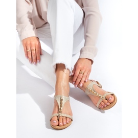 Arany Shelovet lapos szandál aranysárga 1