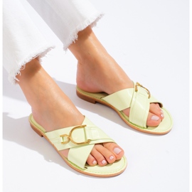 Női zöld Shelovet papucs 2