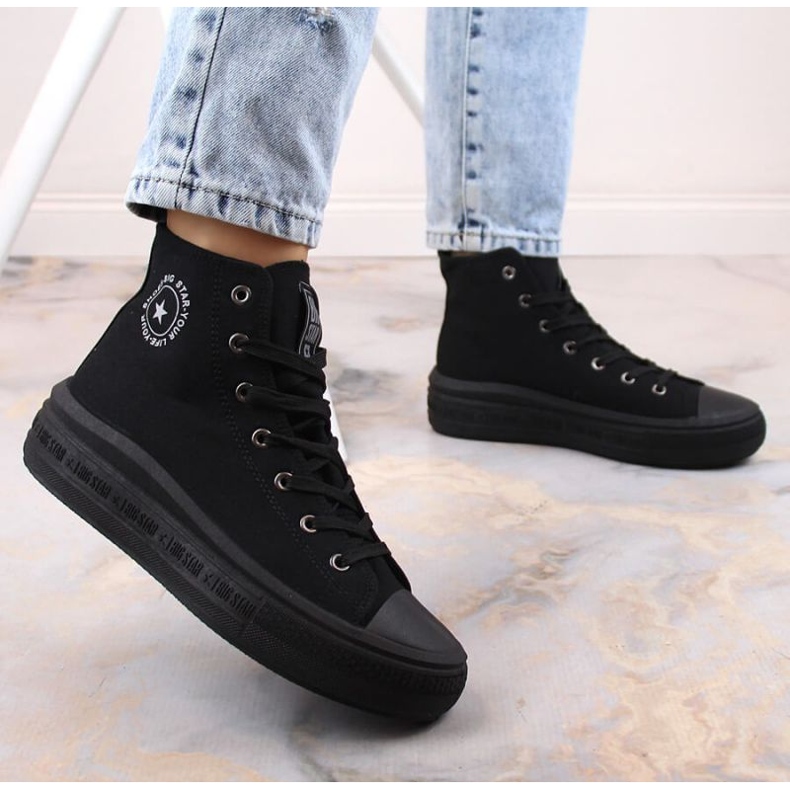 Platform boka tornacipő Big Star W INT1875A fekete 2