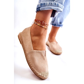 PG1 Női bebújós velúr Espadrilles Beige Corry bézs 4