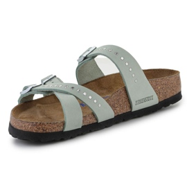 Birkenstock Franca befecskendezett szegecsek Matcha papucs W 1024267 zöld 2