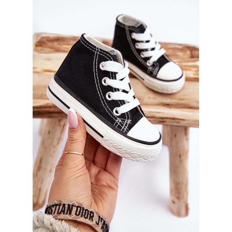 Gyermek magas tornacipő fekete Filemon 1