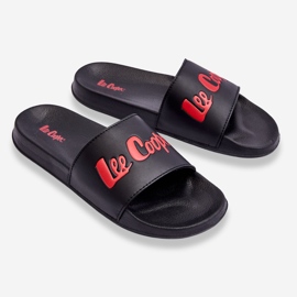 Férfi Lee Cooper LCW-23-42-1730 könnyű papucs fekete-piros 2