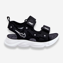 Tobias Boys tépőzáras szandál fekete-fehér 1 Tobias Boys tépőzáras szandál fekete-fehér 1