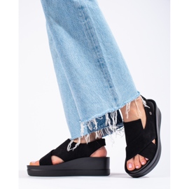 Női Shelovet fekete ékszandál 1