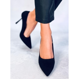 Seastar Camerin Black női velúr sarkú cipő fekete 3