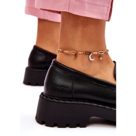 Női mokaszin Big Star bőrcipő LL274458 fekete 3