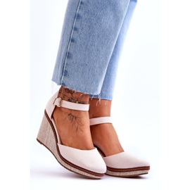 PS1 Női klasszikus ékszandál bézs Malani 7