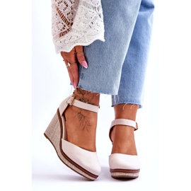 PS1 Női klasszikus ékszandál bézs Malani 1