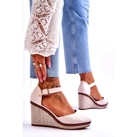 PS1 Női klasszikus ékszandál bézs Malani 4