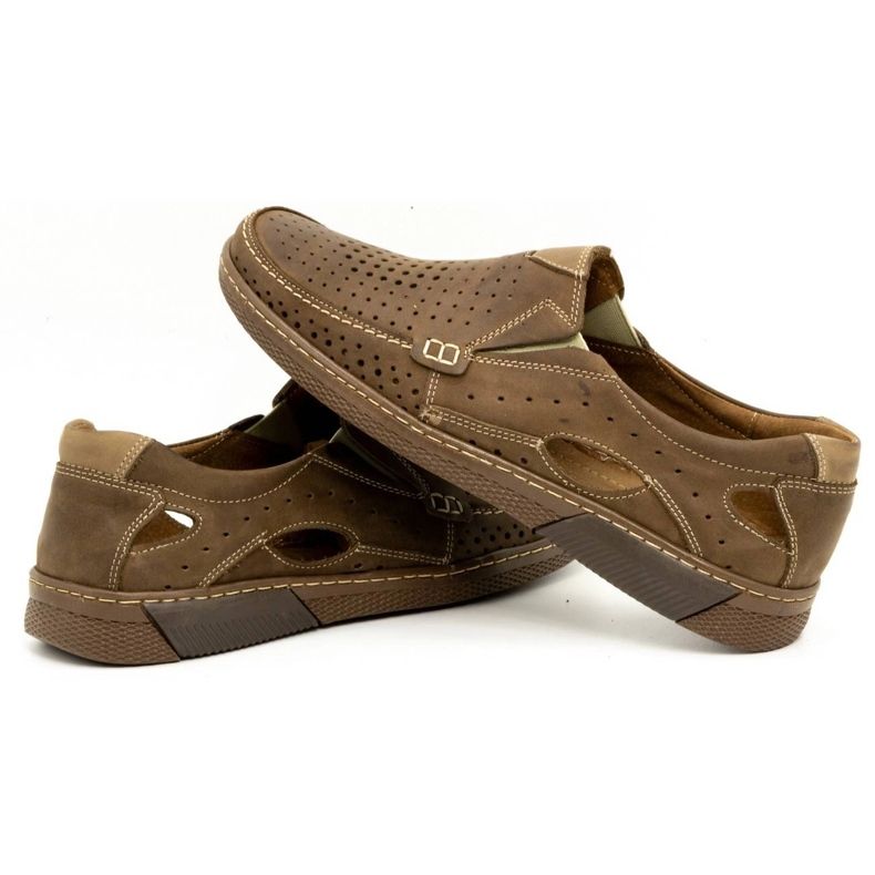 Olivier Bőr férfi cipő 937MP barna 4