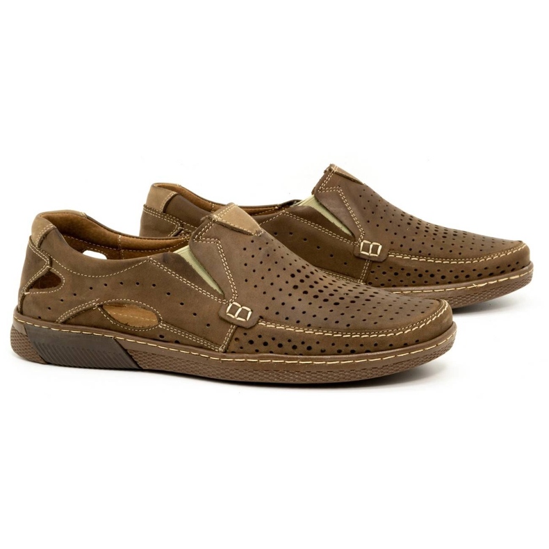 Olivier Bőr férfi cipő 937MP barna 2