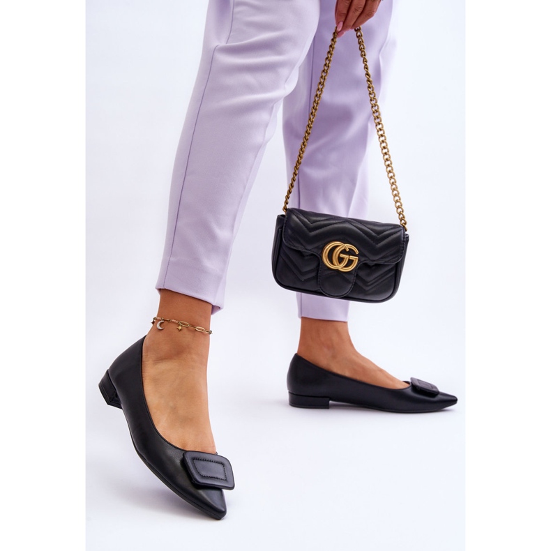 WS1 Klasszikus balerinák fekete Rivea díszítéssel 2