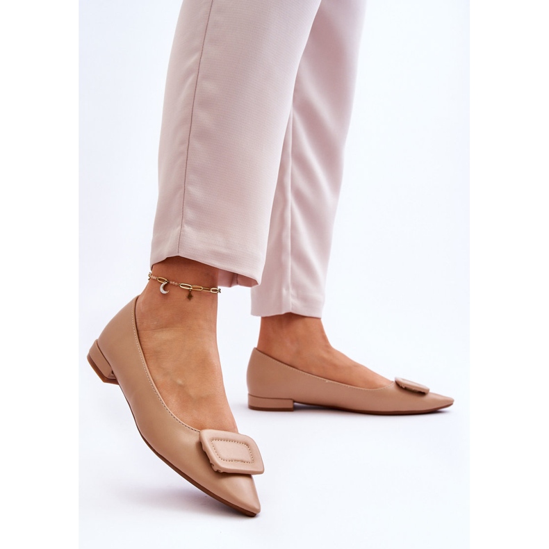 WS1 Klasszikus balerinák bézs Rivea díszítéssel 2